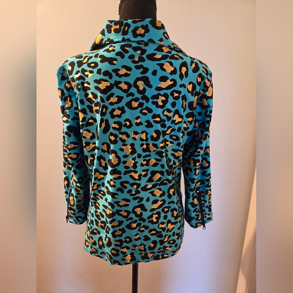 Berek Blue Leopard Print Jacket - Picture 6 of 7
